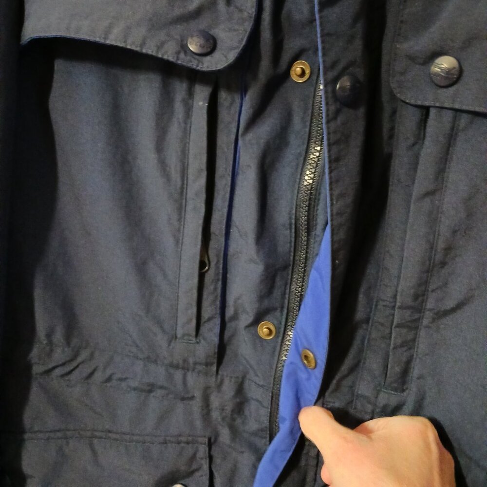 Vintage L.L. Bean Mainebound Field Parka Jacket Navy Blue Women's Large XL - Picture 9 of 13